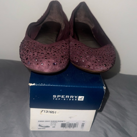 Sperry Rhinestone Flats 8 - Picture 1 of 7